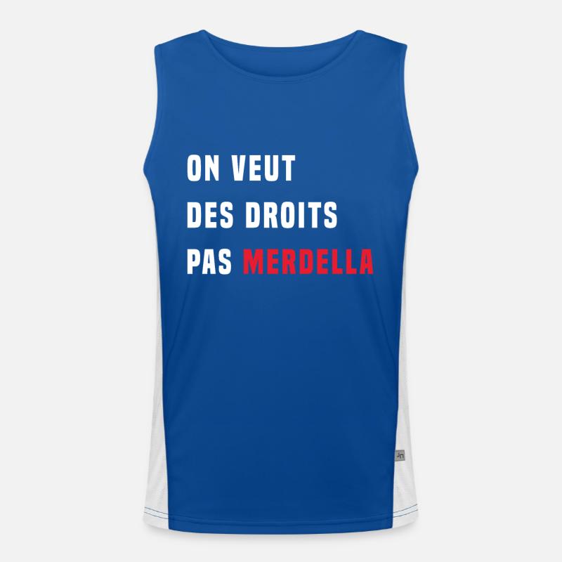 We want rights, not Merdella Men's Functional Contrast Tank Top 
