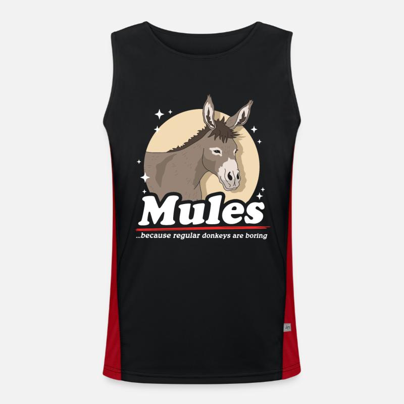 Mule Muli Mule Mule Mule Cadeau Débardeur respirant contrasté Homme 