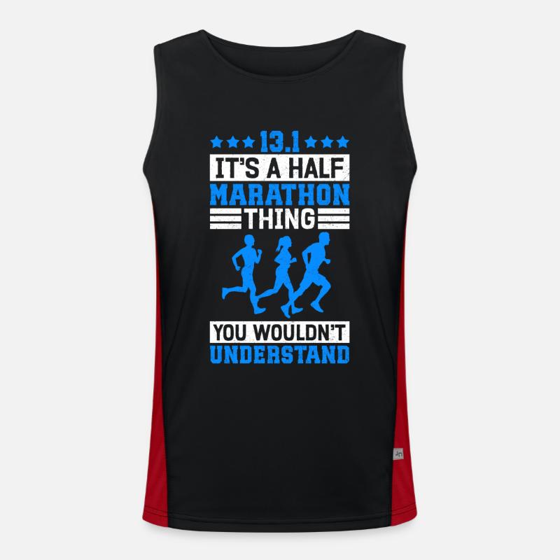 Halbmarathon Halb-Marathon Geschenk Funktionelles Kontrast-Tank Top für Männer 