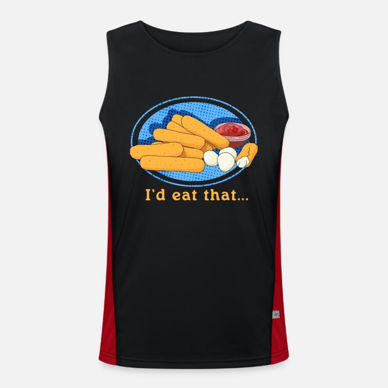 Mozzarella Sticks Cheese Lover Gift Men's Functional Contrast Tank Top 