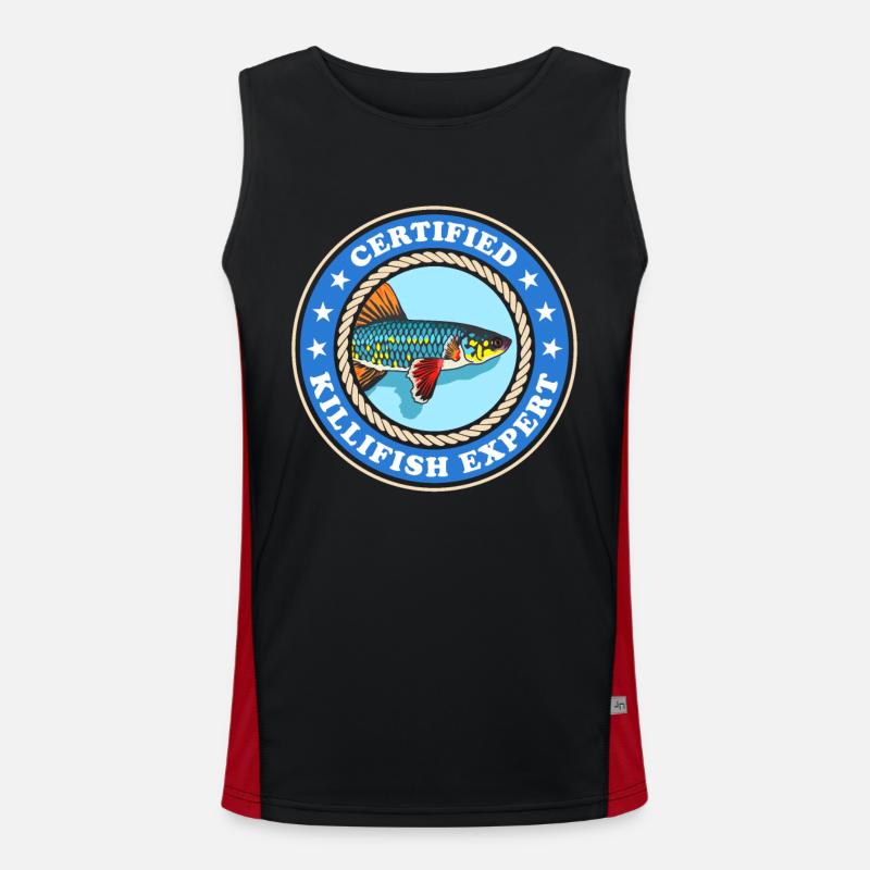 Killifish Expert Eierlegende Zahnkarpfen Geschenk Funktionelles Kontrast-Tank Top für Männer 