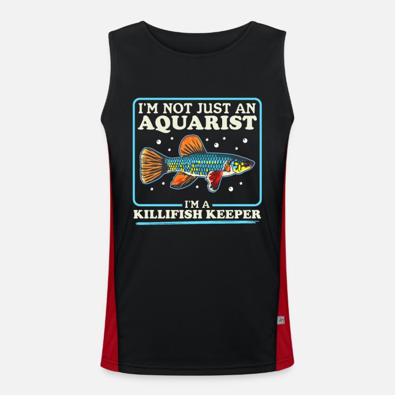 Killifish Fish Egg-laying Toothcarp Gift Men's Functional Contrast Tank Top 