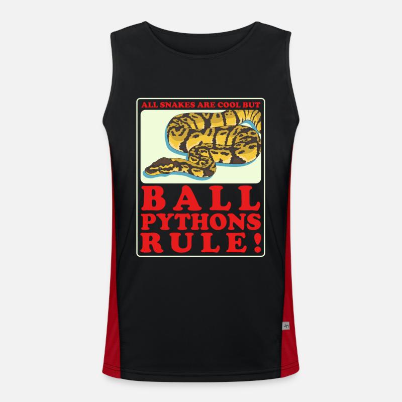 Königspython Python Schlange Geschenk Funktionelles Kontrast-Tank Top für Männer 