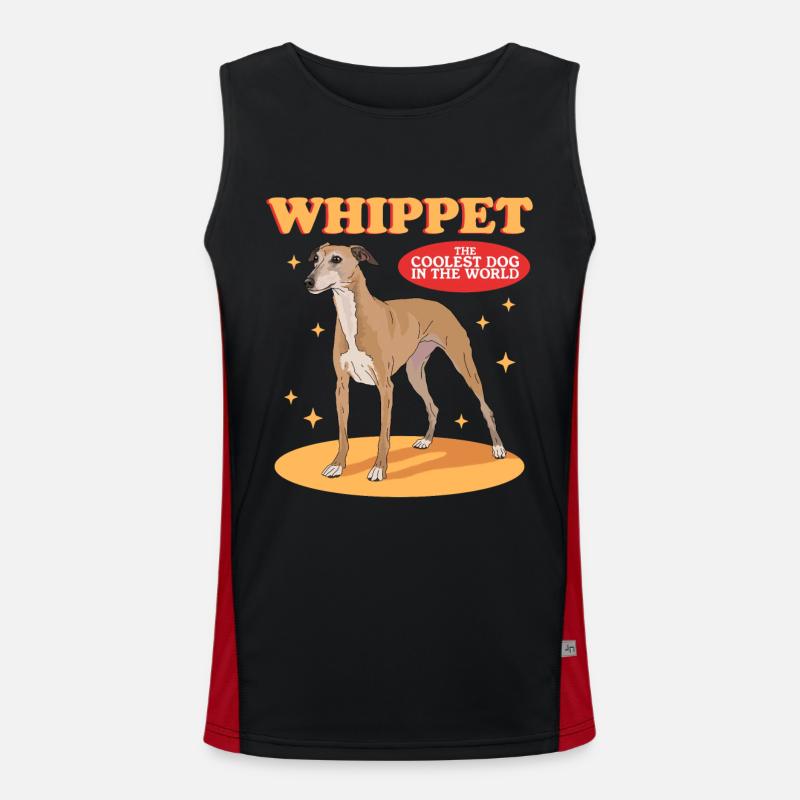Whippet Kleiner Englischer Windhund Geschenke Funktionelles Kontrast-Tank Top für Männer 