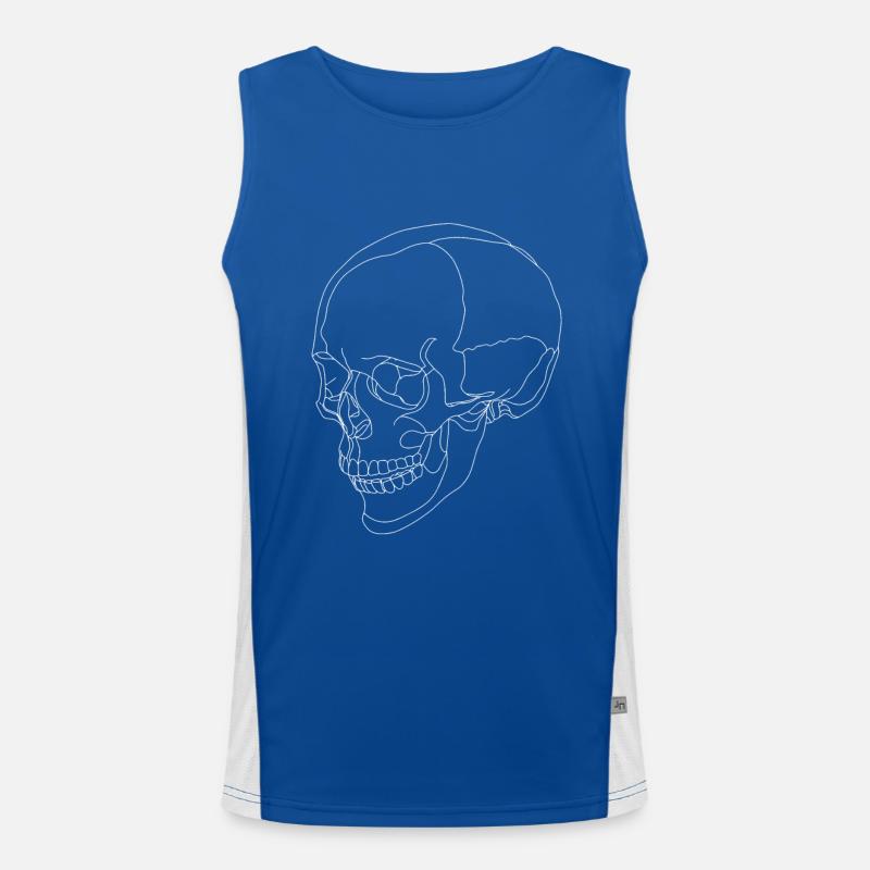 Skull - skull - skeleton - a line Men's Functional Contrast Tank Top 