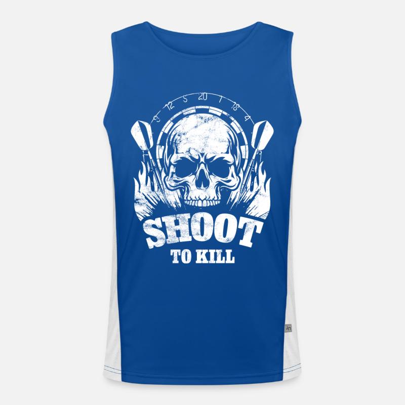 Dart Skull - Shoot to kill - Gift Men's Functional Contrast Tank Top 