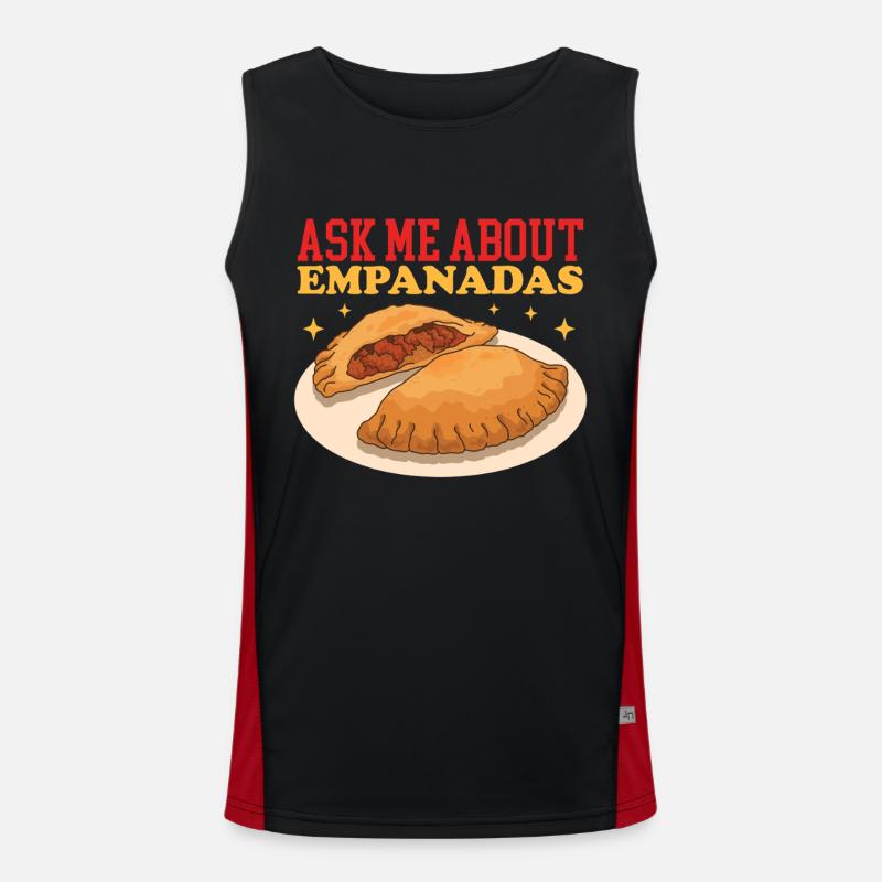 Empanada Dumpling Empanada's Gift - Men's Functional Contrast Tank Top  - black/red