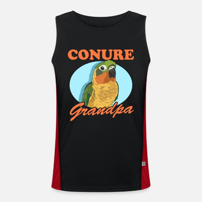Conure Opa Papageien Conures Geschenk Funktionelles Kontrast-Tank Top für Männer 
