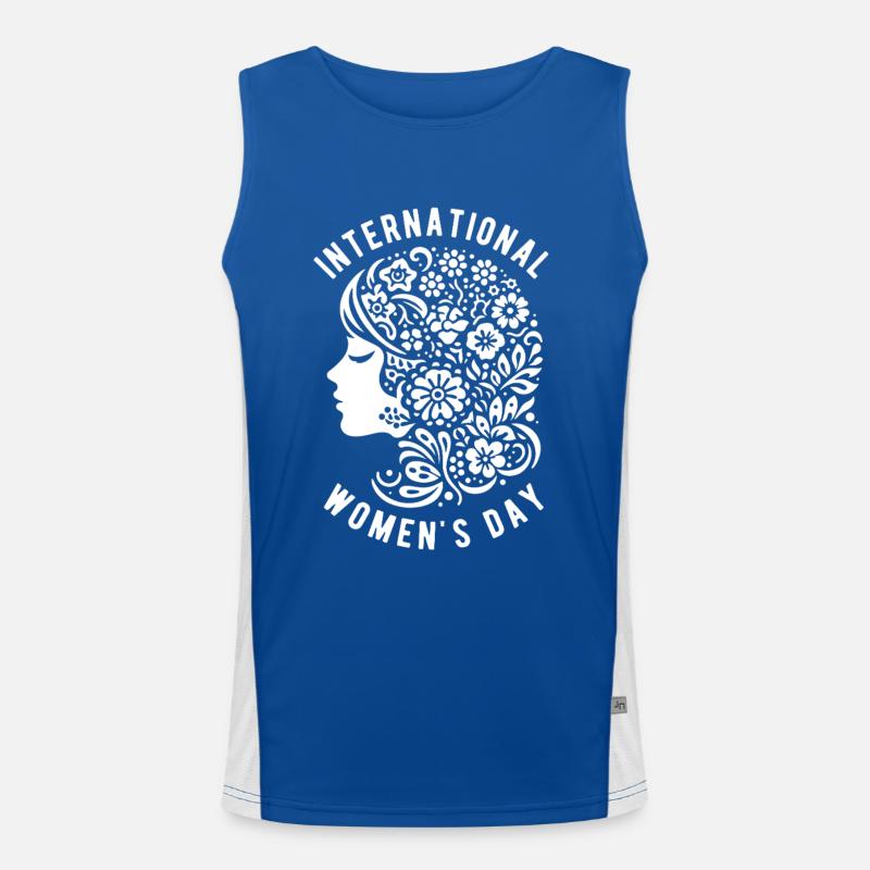 International Women's Day - Geschenk Funktionelles Kontrast-Tank Top für Männer 