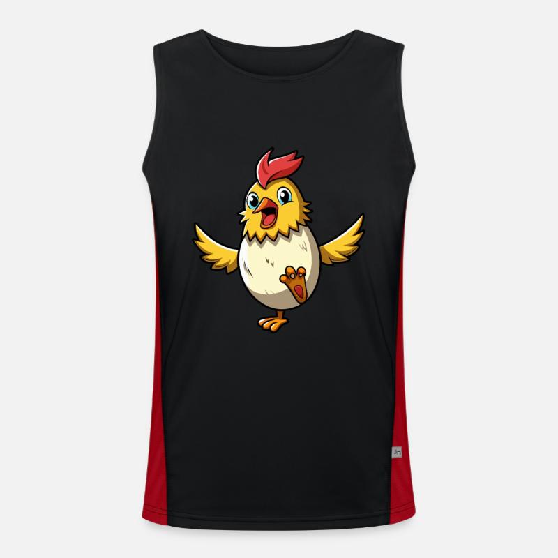 Happy Easter - Easter Chicken - Easter Egg - Gift Men's Functional Contrast Tank Top 