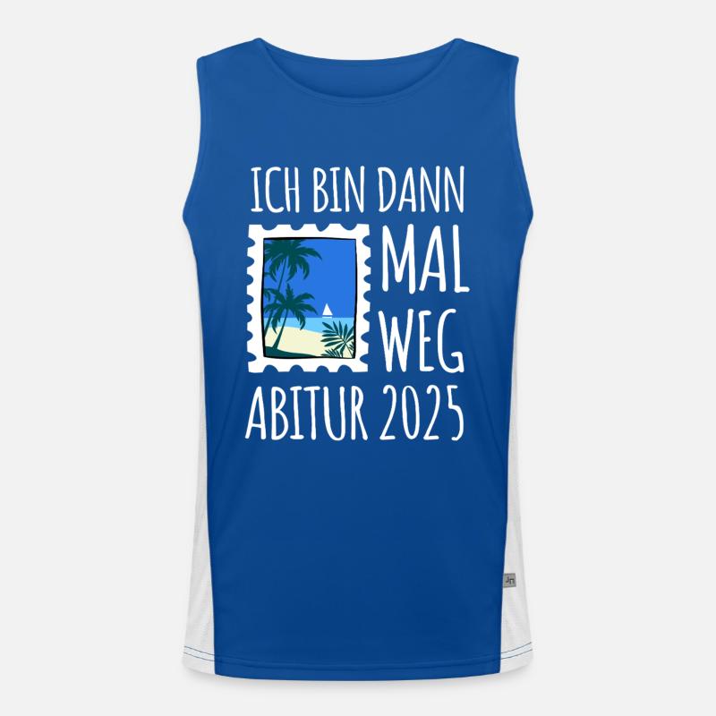 Ich bin dann mal weg - Abitur 2025 Funktionelles Kontrast-Tank Top für Männer 