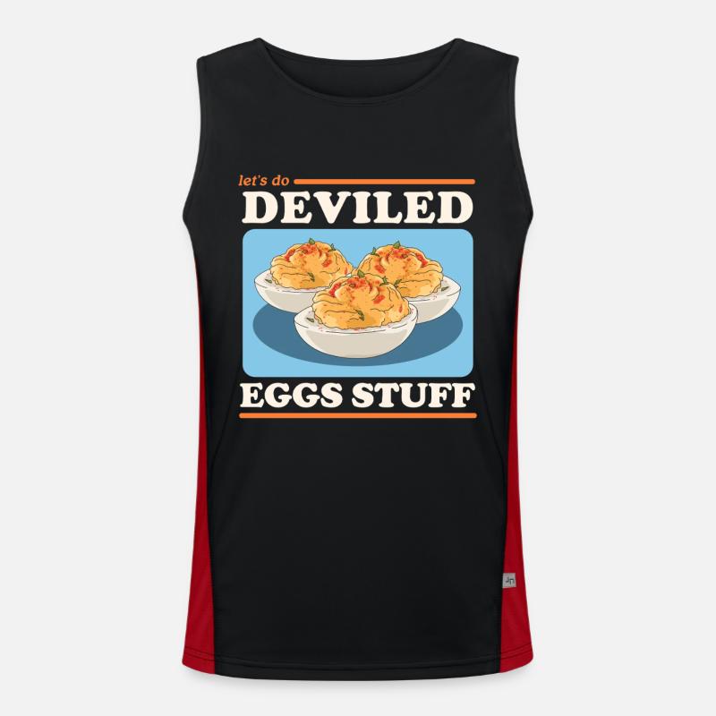 Gefüllte Eier Dressed Deviled Eggs Geschenk Funktionelles Kontrast-Tank Top für Männer 