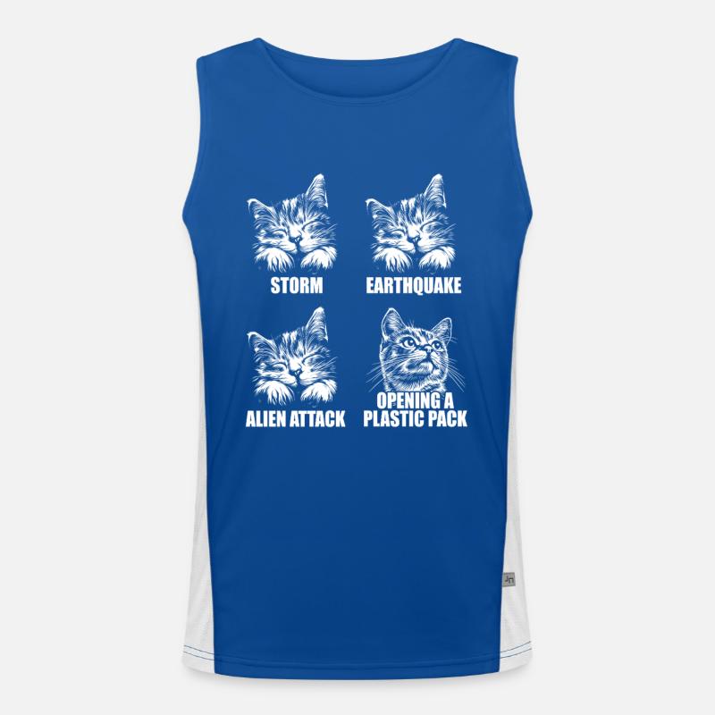 Chat - perception sélective - dire Débardeur respirant contrasté Homme 