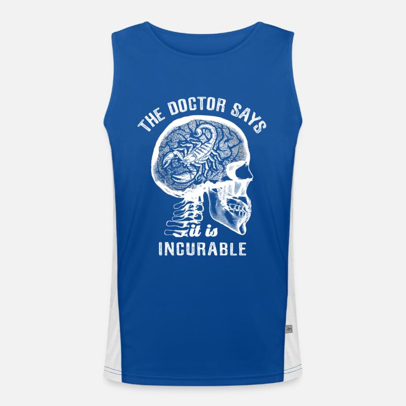 The doctor says it's incurable - scorpion Funktionelles Kontrast-Tank Top für Männer 