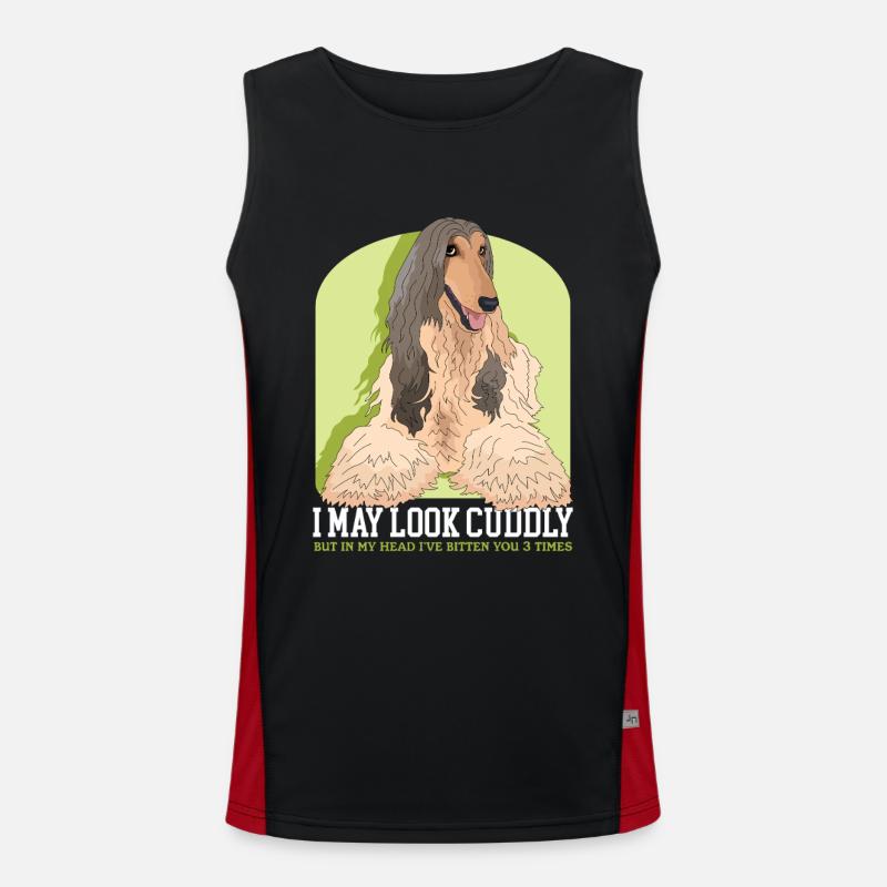 Afghanischer Windhund Geschenke Funktionelles Kontrast-Tank Top für Männer 