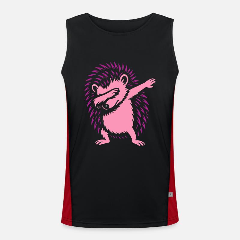 Dabbing Hérisson - Dab Dance - Cadeau Débardeur respirant contrasté Homme 