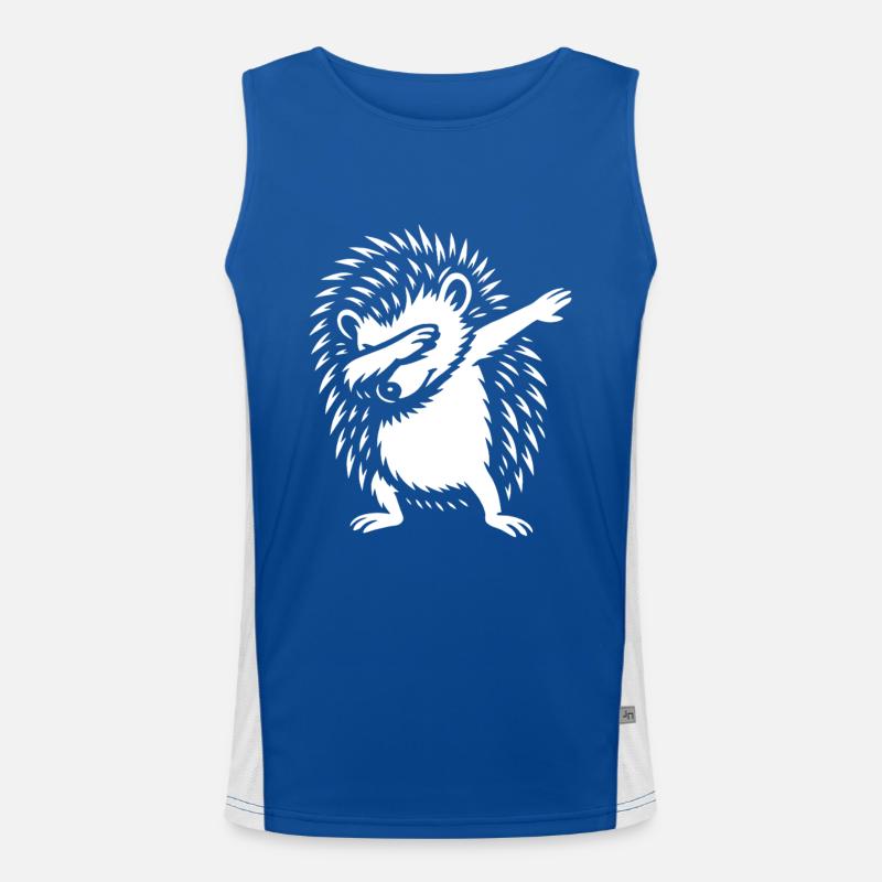 Dabbing Igel - Dab Dance - Geschenk Funktionelles Kontrast-Tank Top für Männer 