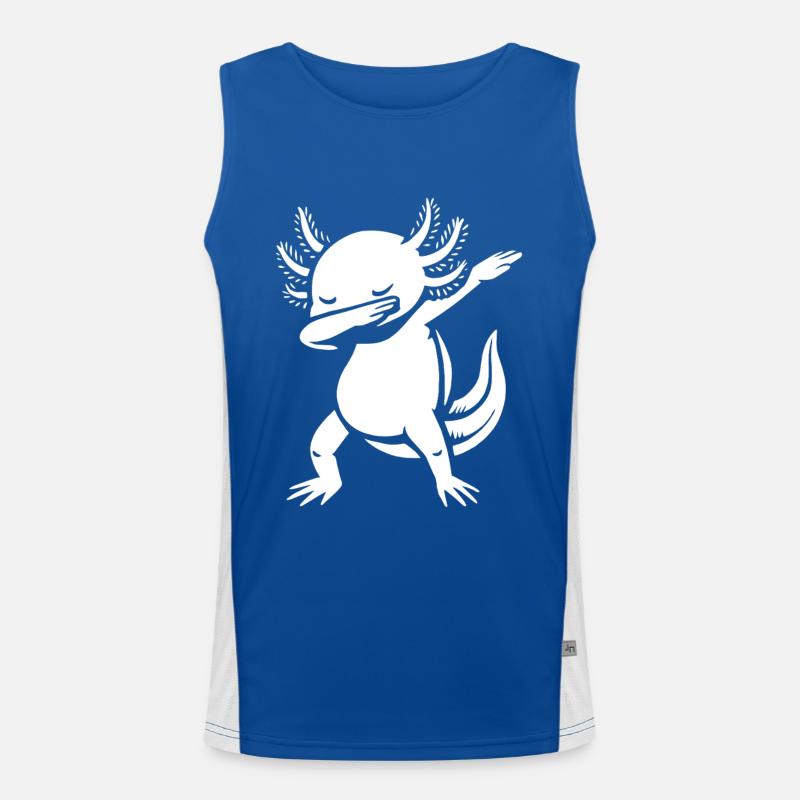 Axolotl dabbing - Dab Dance - Geschenk Funktionelles Kontrast-Tank Top für Männer 