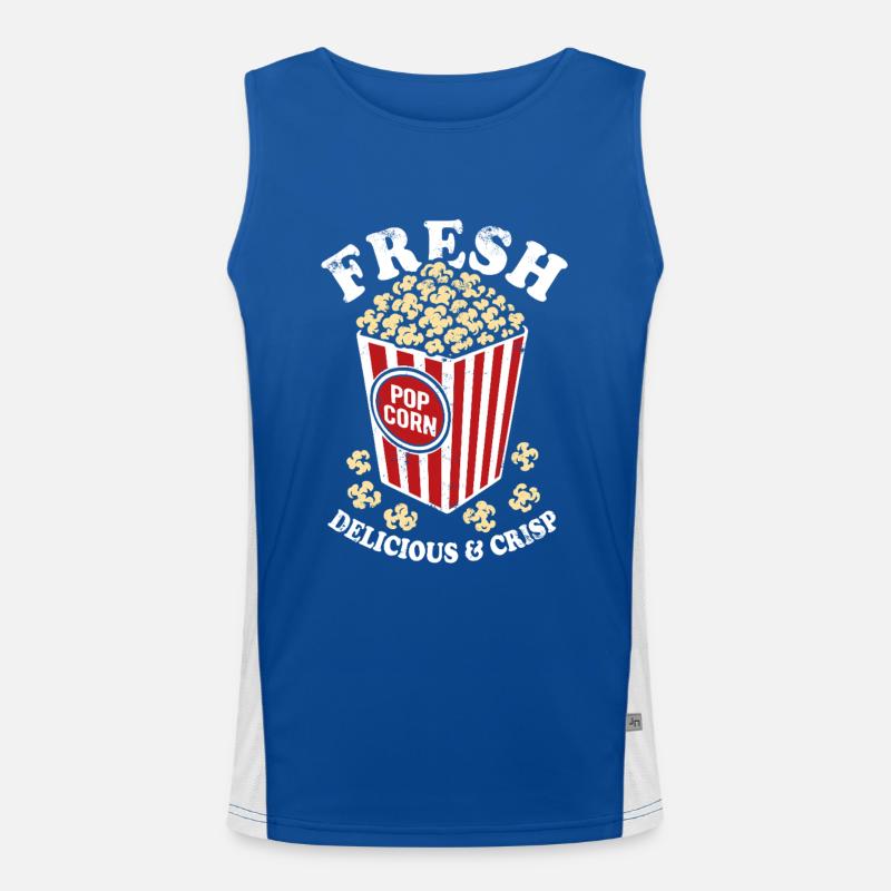 Fresh Popcorn - Crispy, Delicious - Gift Men's Functional Contrast Tank Top 