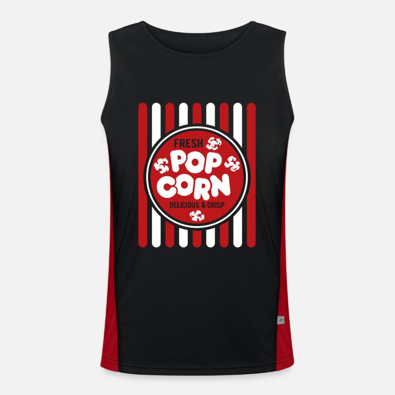 Frisches Popcorn - knusprig & lecker - Geschenk Funktionelles Kontrast-Tank Top für Männer 