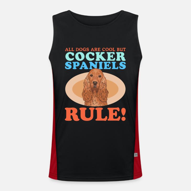 Cocker Spaniel Cocker Spaniel Cadeau Débardeur respirant contrasté Homme 