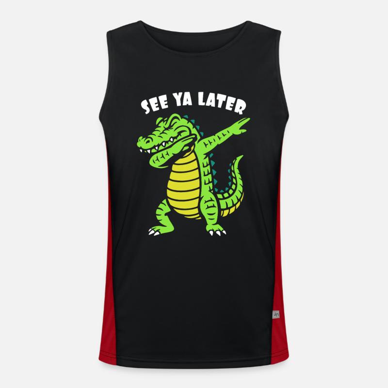 A plus tard - Dabbing d’alligator - Crocodile Débardeur respirant contrasté Homme 