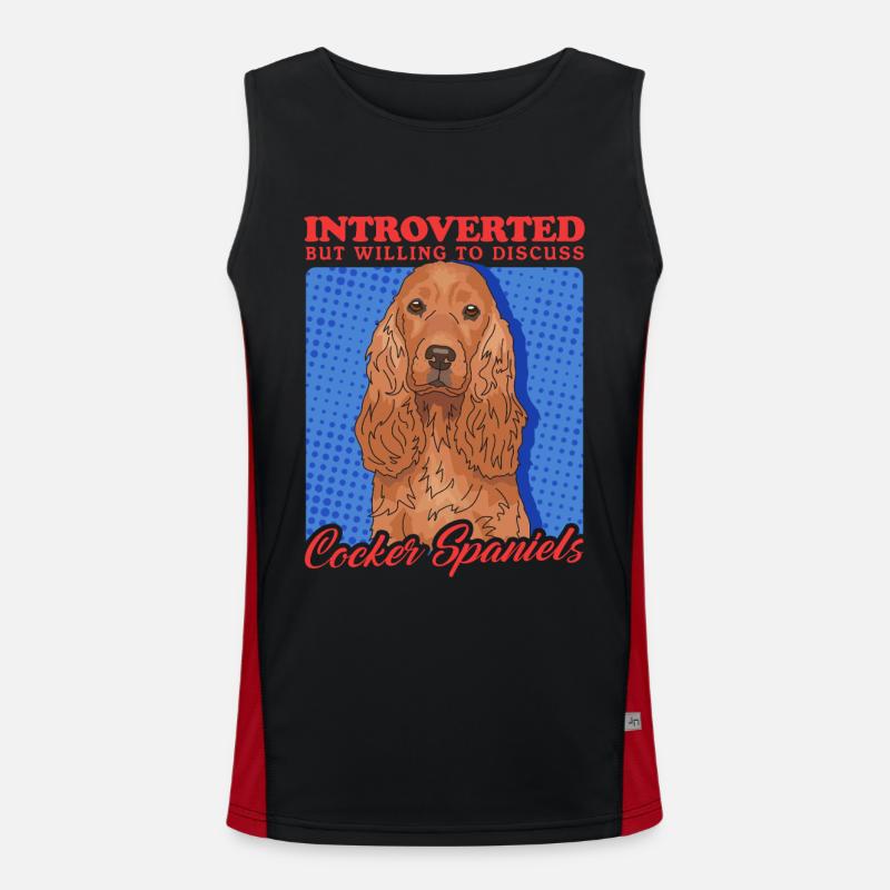 Cocker Spaniel Cocker Spaniel Gift - Men's Functional Contrast Tank Top - black/red