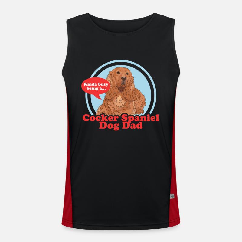 Cocker Spaniel Dad Cocker Spaniel Gifts Men's Functional Contrast Tank Top 
