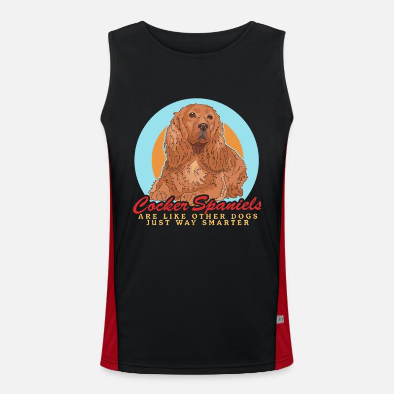 Cocker Spaniel Chien Cocker Spaniel Cadeau Débardeur respirant contrasté Homme 