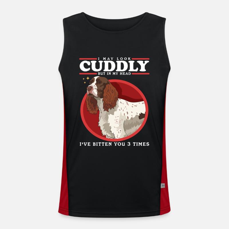 English Springer Spaniel Gift Men's Functional Contrast Tank Top 