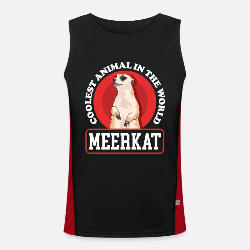 Suricate Cadeaux drôles de suricate Débardeur respirant contrasté Homme 