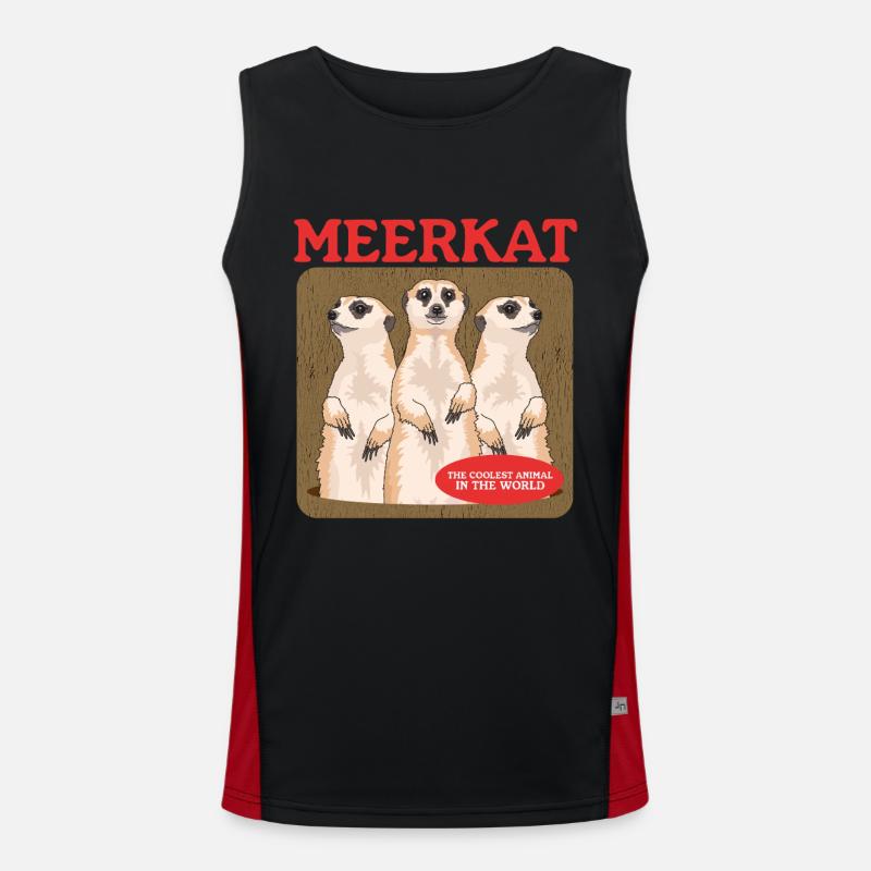 Suricate Mignon Cadeau de suricate Débardeur respirant contrasté Homme 