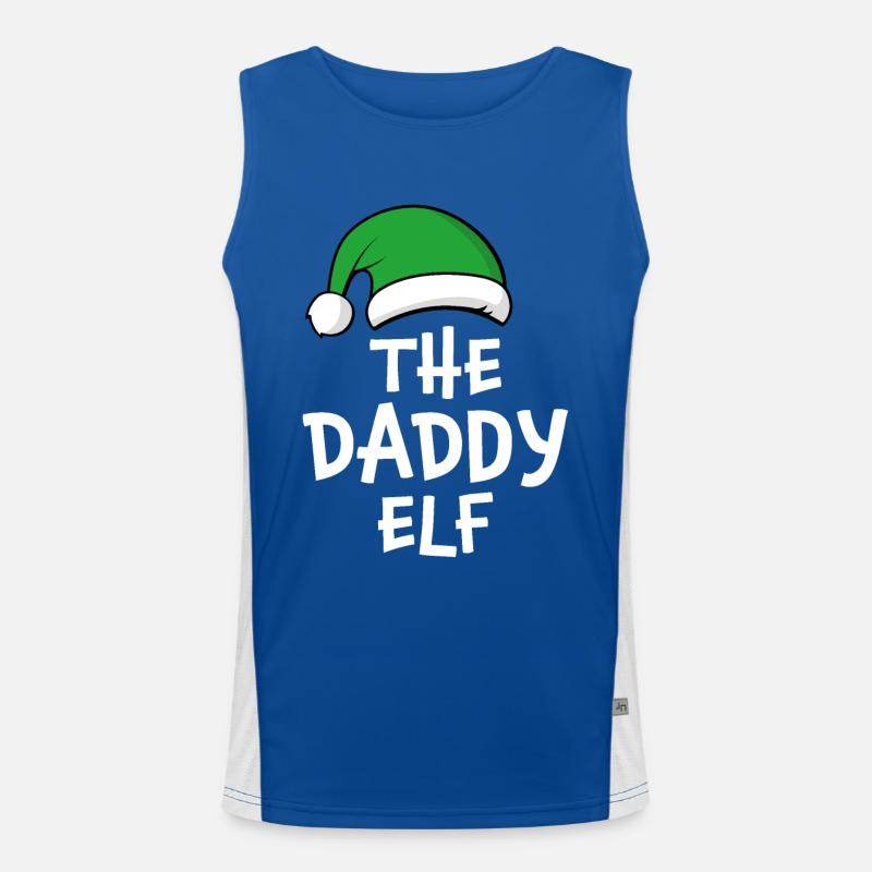 Der Papa-Elf Funktionelles Kontrast-Tank Top für Männer 