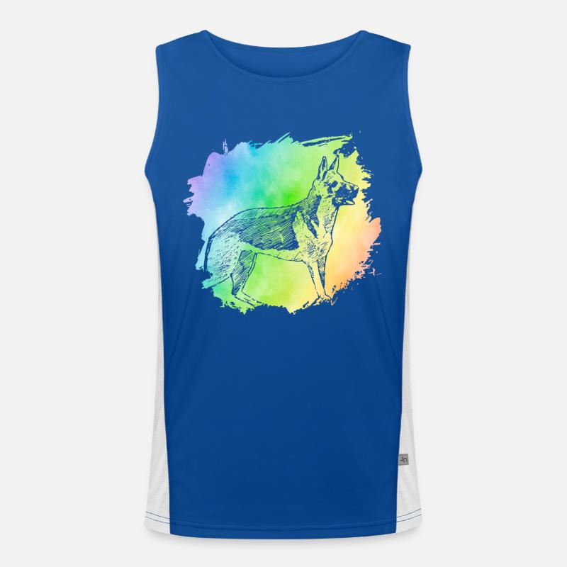 German Shepherd Men's Functional Contrast Tank Top 