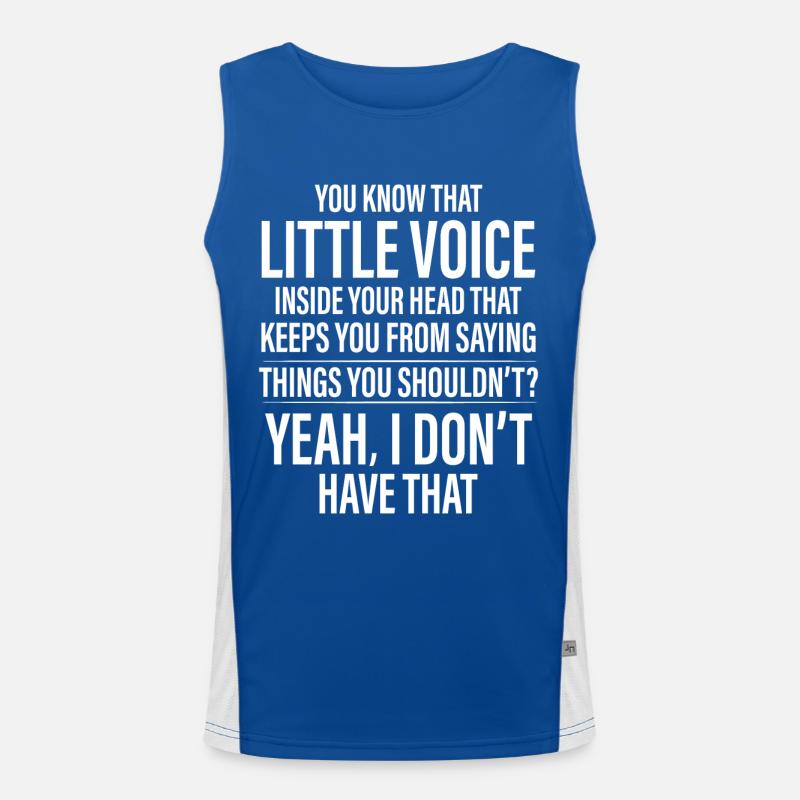 Lustiger Spruch Funktionelles Kontrast-Tank Top für Männer 