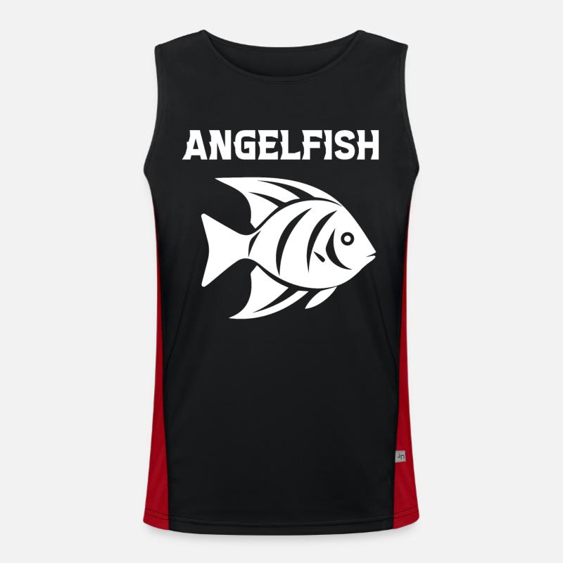Angelfish - Men's Functional Contrast Tank Top  - black/red