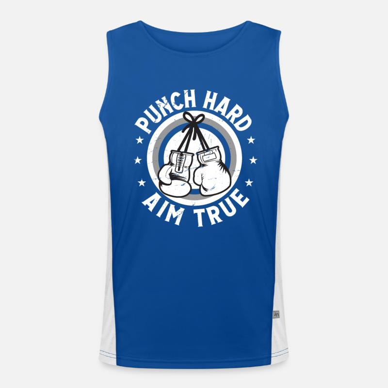 Punch Hard Aim True Men's Functional Contrast Tank Top 