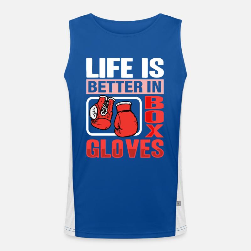 Das Leben ist besser in Box Gloves Funktionelles Kontrast-Tank Top für Männer 