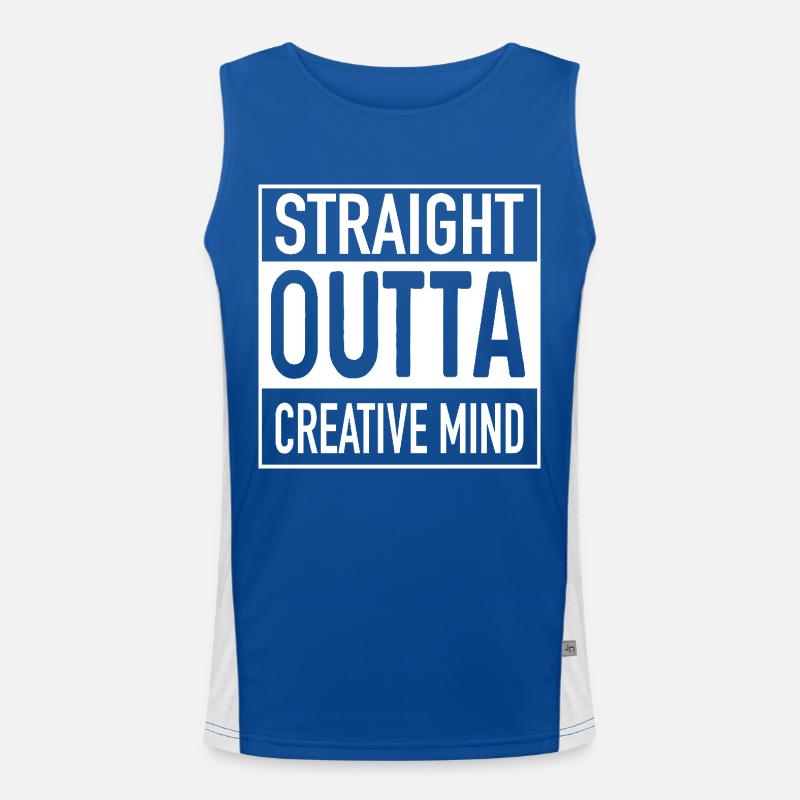 Straight OUTTA Creative Mind Men's Functional Contrast Tank Top 