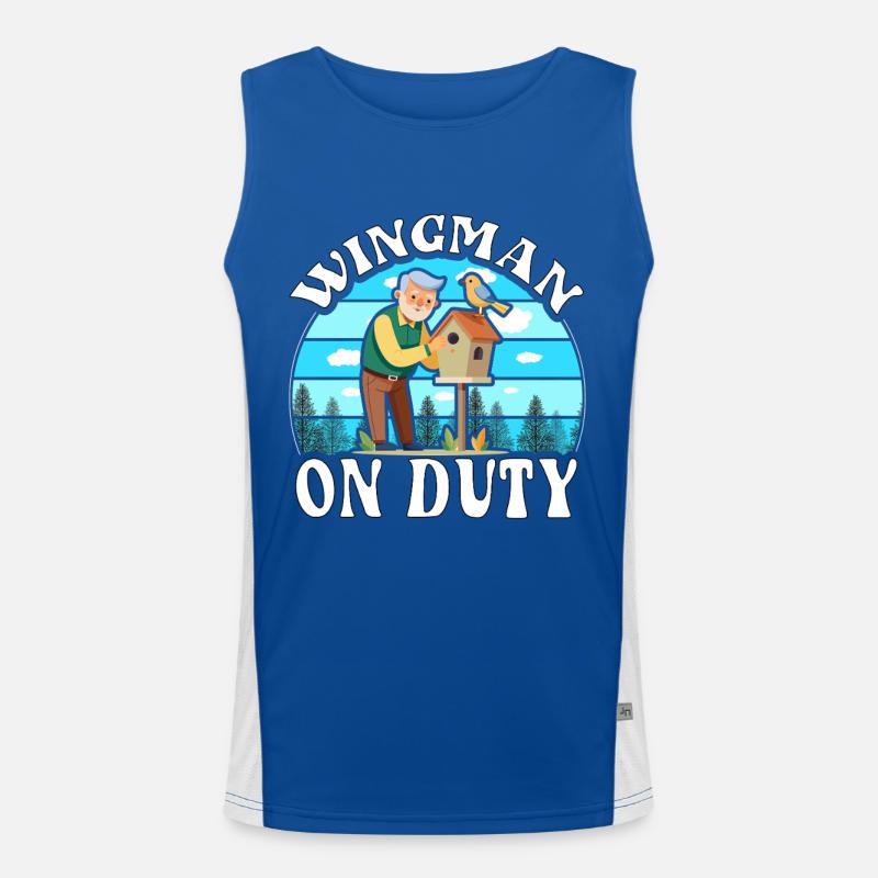 Wingman im Dienst Funktionelles Kontrast-Tank Top für Männer 