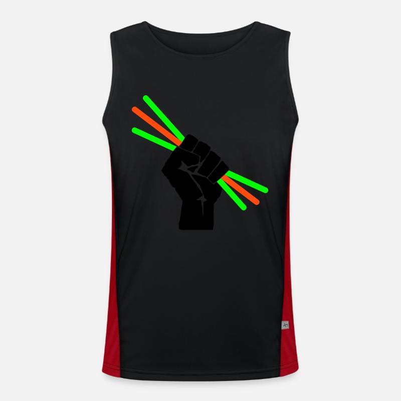 Leuchtstäbchen - Knicklicht - Faust Funktionelles Kontrast-Tank Top für Männer 