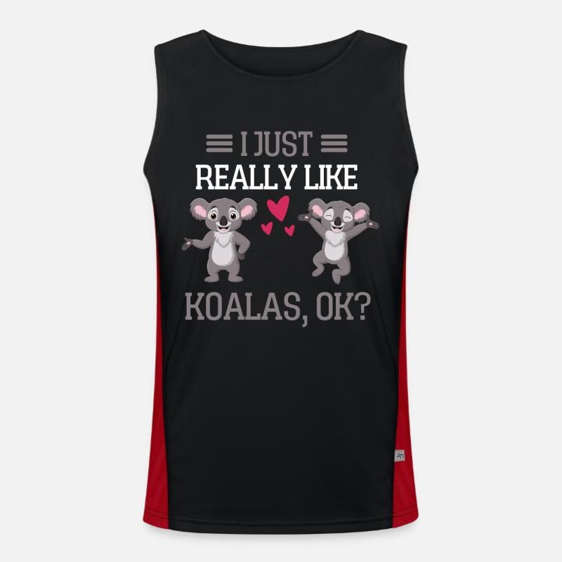 Ich mag einfach Koalas Lustiges Geschenk Koala Funktionelles Kontrast-Tank Top für Männer 
