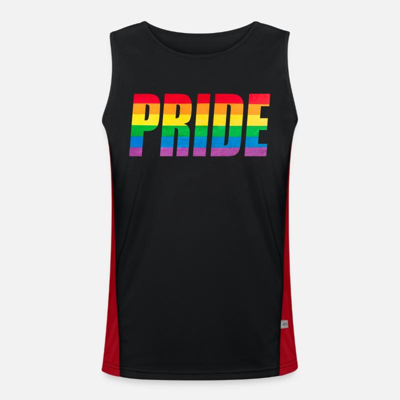 Graphique Rainbow Pride Débardeur respirant contrasté Homme 