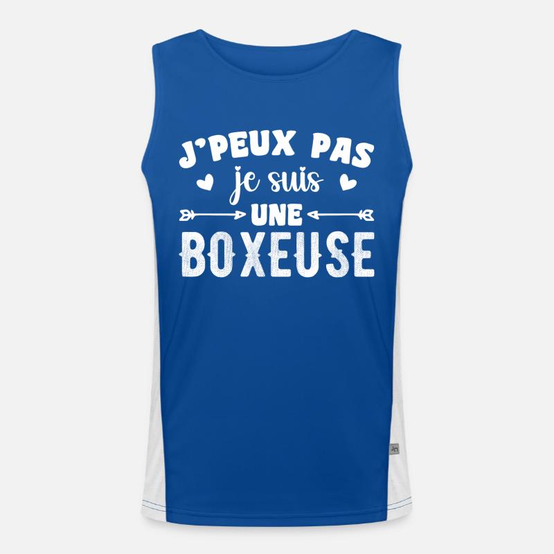 Ich kann nicht, ich bin Boxer Funktionelles Kontrast-Tank Top für Männer 