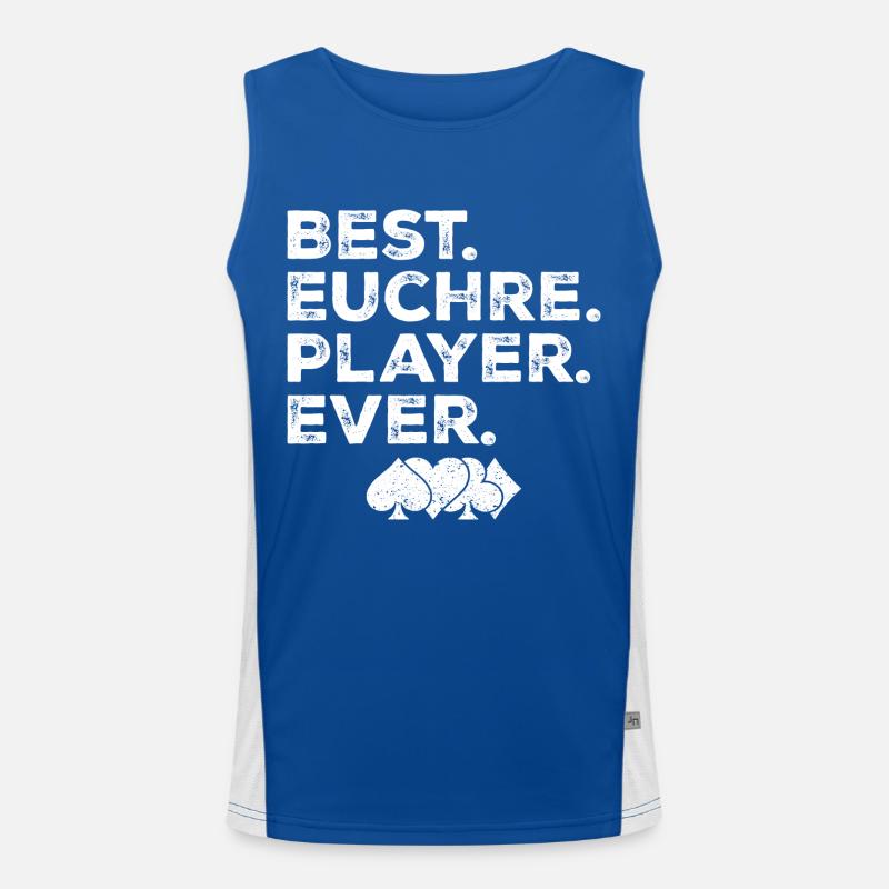 Best Euchre Player Ever Men's Functional Contrast Tank Top 