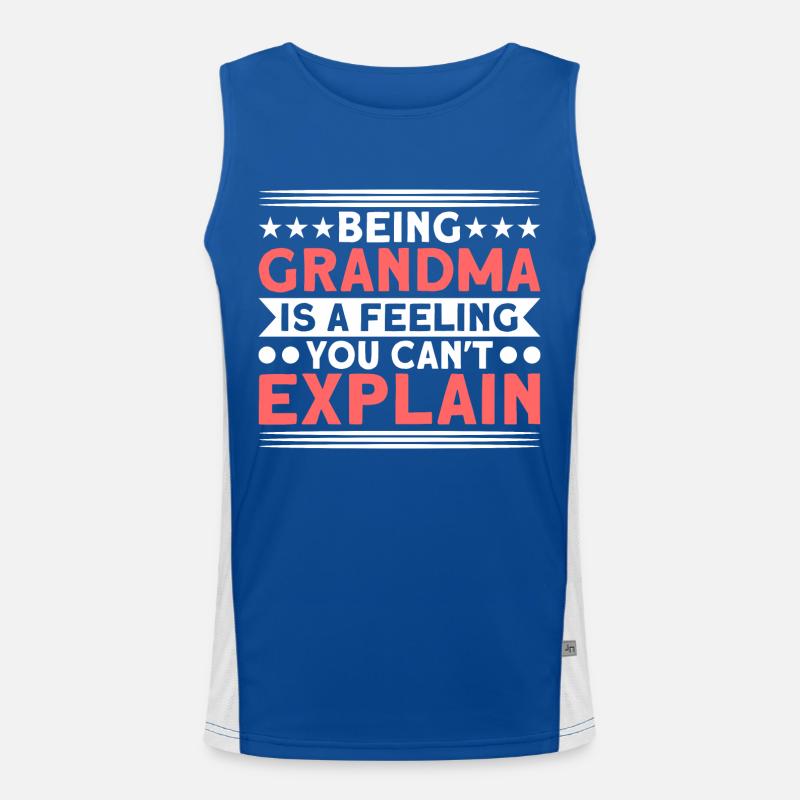 Großmama Oma Großmutter Geschenk Funktionelles Kontrast-Tank Top für Männer 