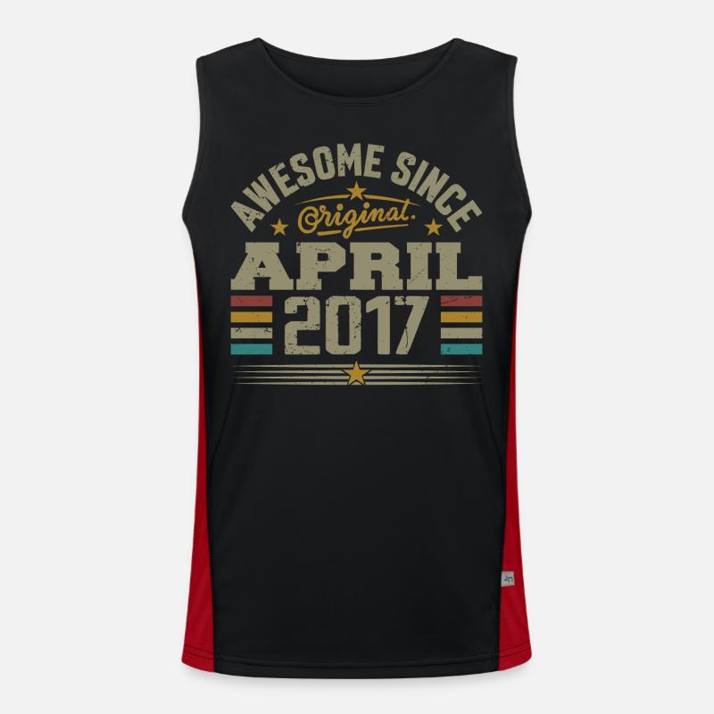 April 2017 Geburtstag Vintage Geschenkidee 2017 Funktionelles Kontrast-Tank Top für Männer 