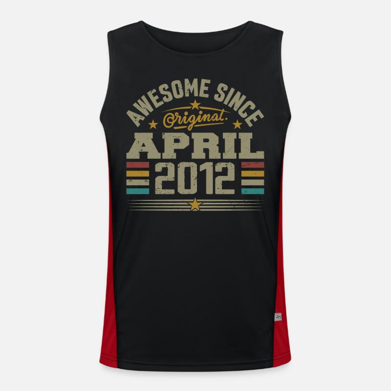 April 2012 Geburtstag Vintage Geschenkidee 2012 Funktionelles Kontrast-Tank Top für Männer 
