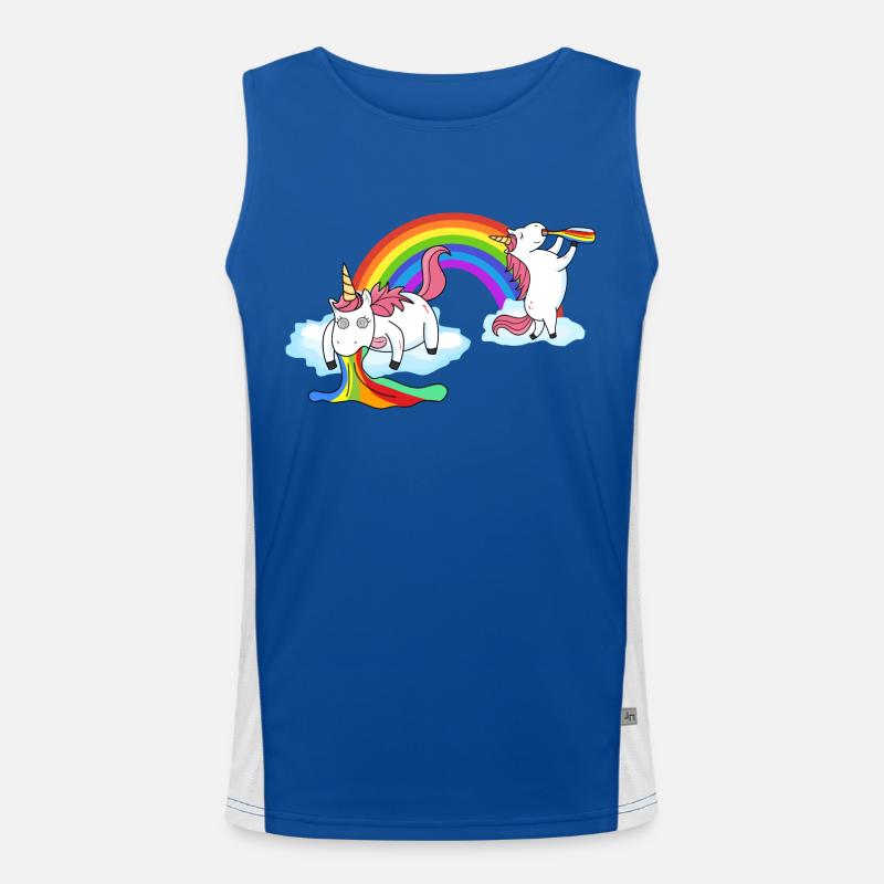 Unicorn lancer à boire Débardeur respirant contrasté Homme 