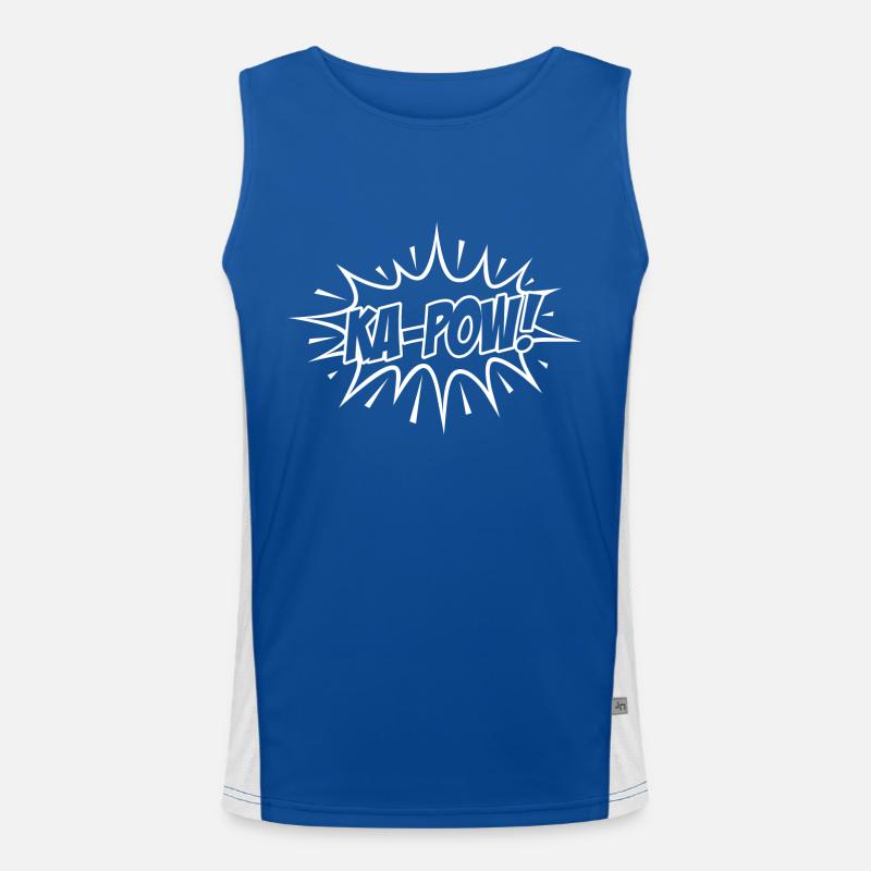 Comic Geschenk Comics KA-POW! Explosion Gezeichnet Funktionelles Kontrast-Tank Top für Männer 